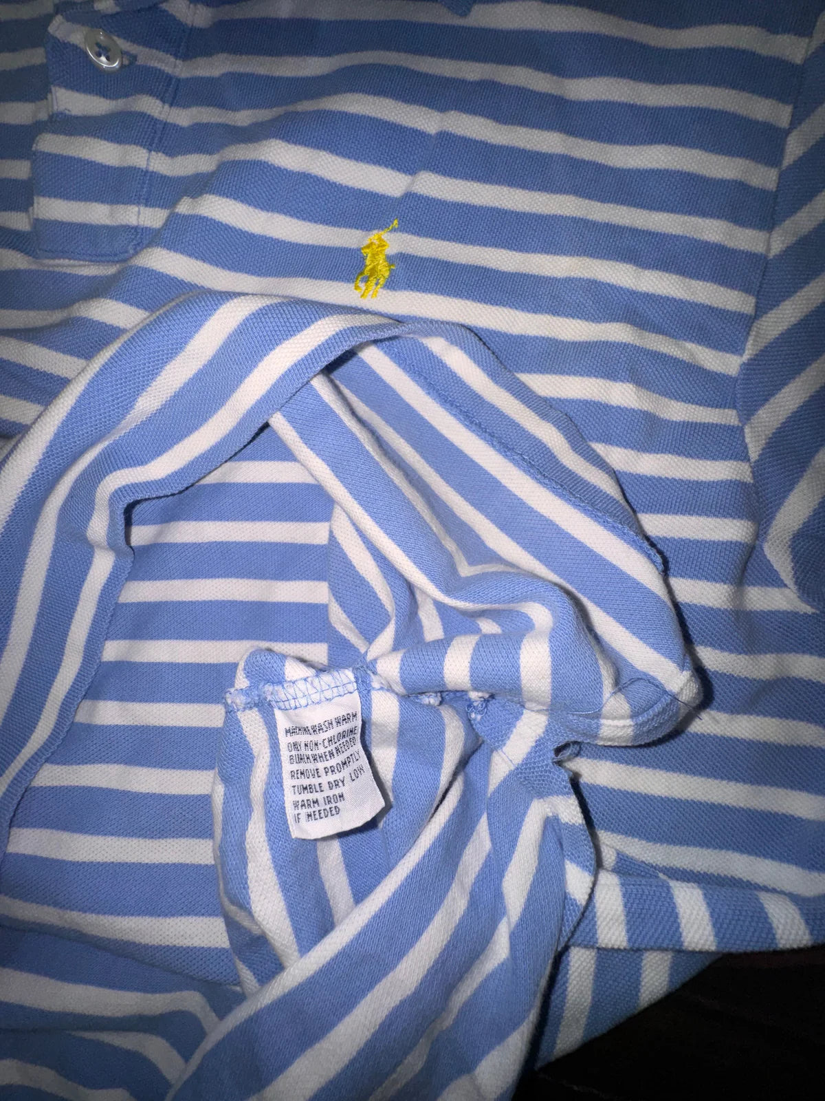 Polo by Ralph Lauren Мъжка поло тениска – Синьо-бяло райе, L