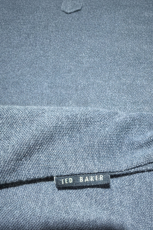 Ted Baker London поло тениска Размер 5 (L) Синьо-меланж Двоен джоб