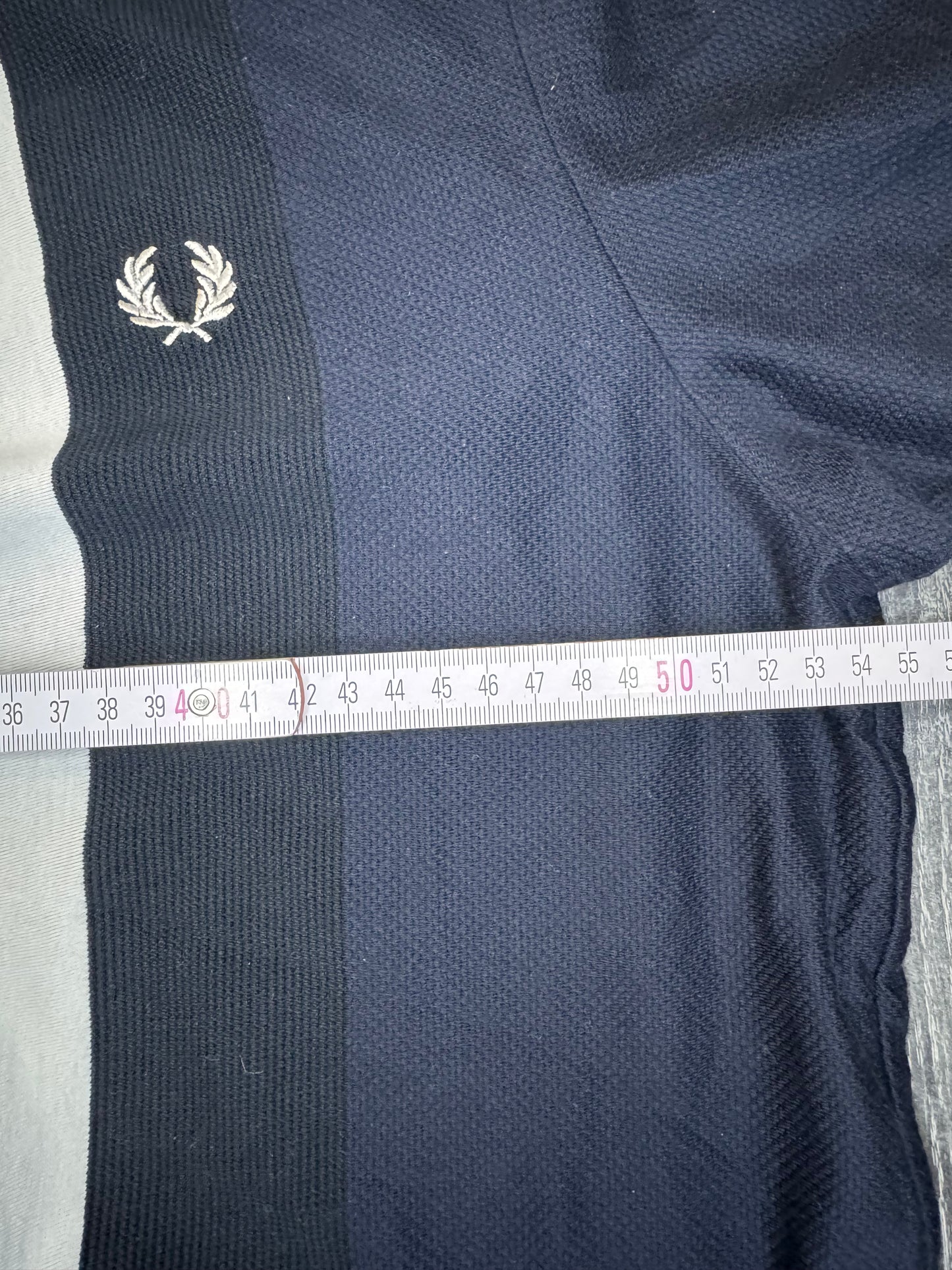 Fred Perry Vertical Stripe Polo XL Navy Pique