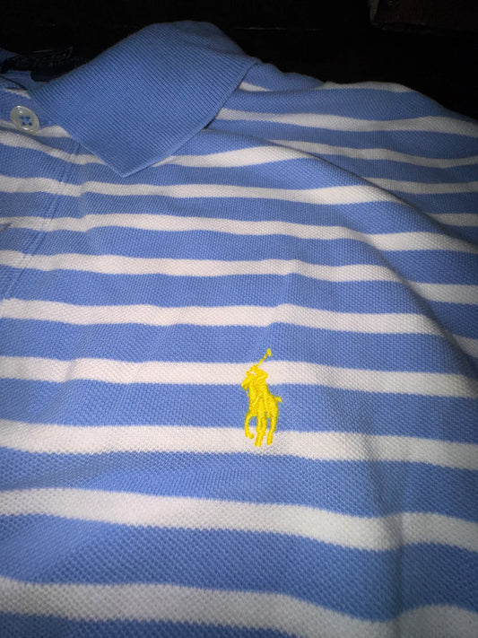 Polo by Ralph Lauren Мъжка поло тениска – Синьо-бяло райе, L