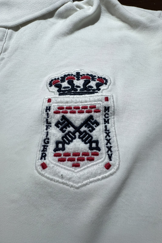 Tommy Hilfiger Бяло Поло XL Slim Fit — Мъжка Риза с Герб