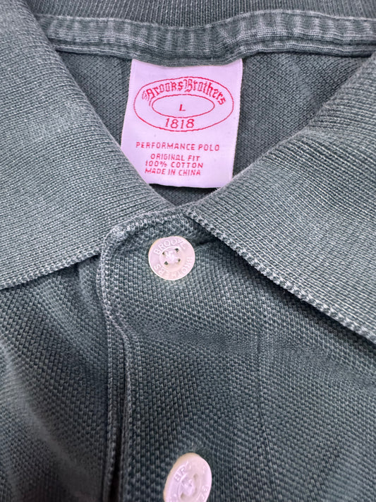 Brooks Brothers Performance Polo L Тъмнозелено Est. 1818