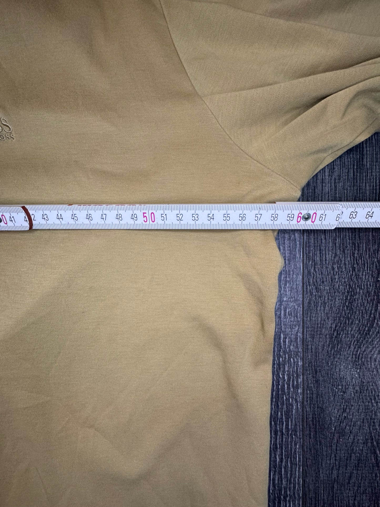 Hugo Boss Long Sleeve Polo Pima Cotton L Бежово