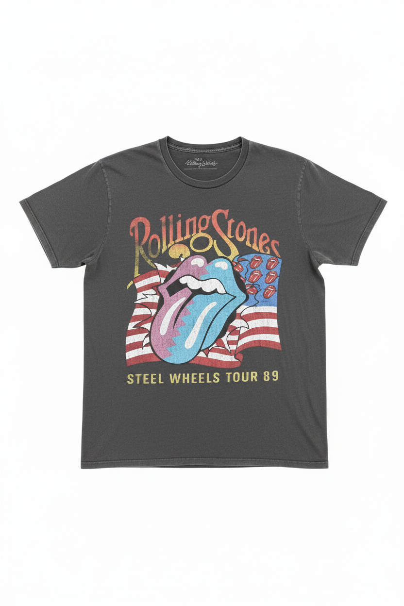 The Rolling Stones тениска – Steel Wheels Tour 89, официален мърч