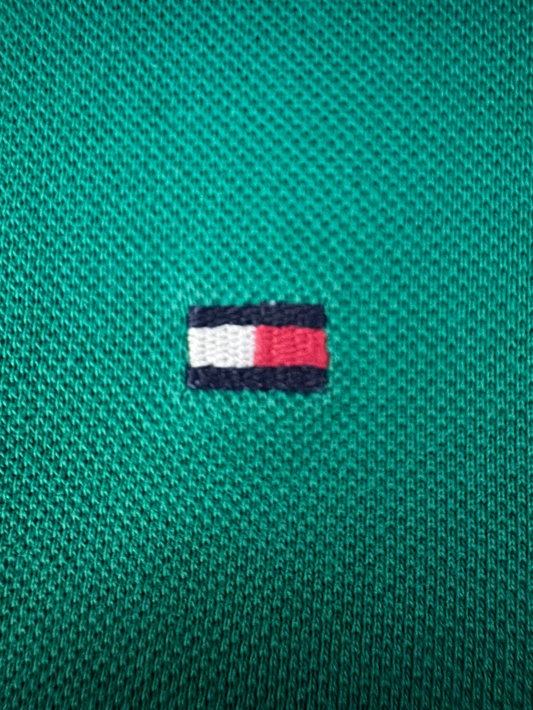 Tommy Hilfiger Зелено Поло M Мъжка Риза Regular Fit 100% Памук