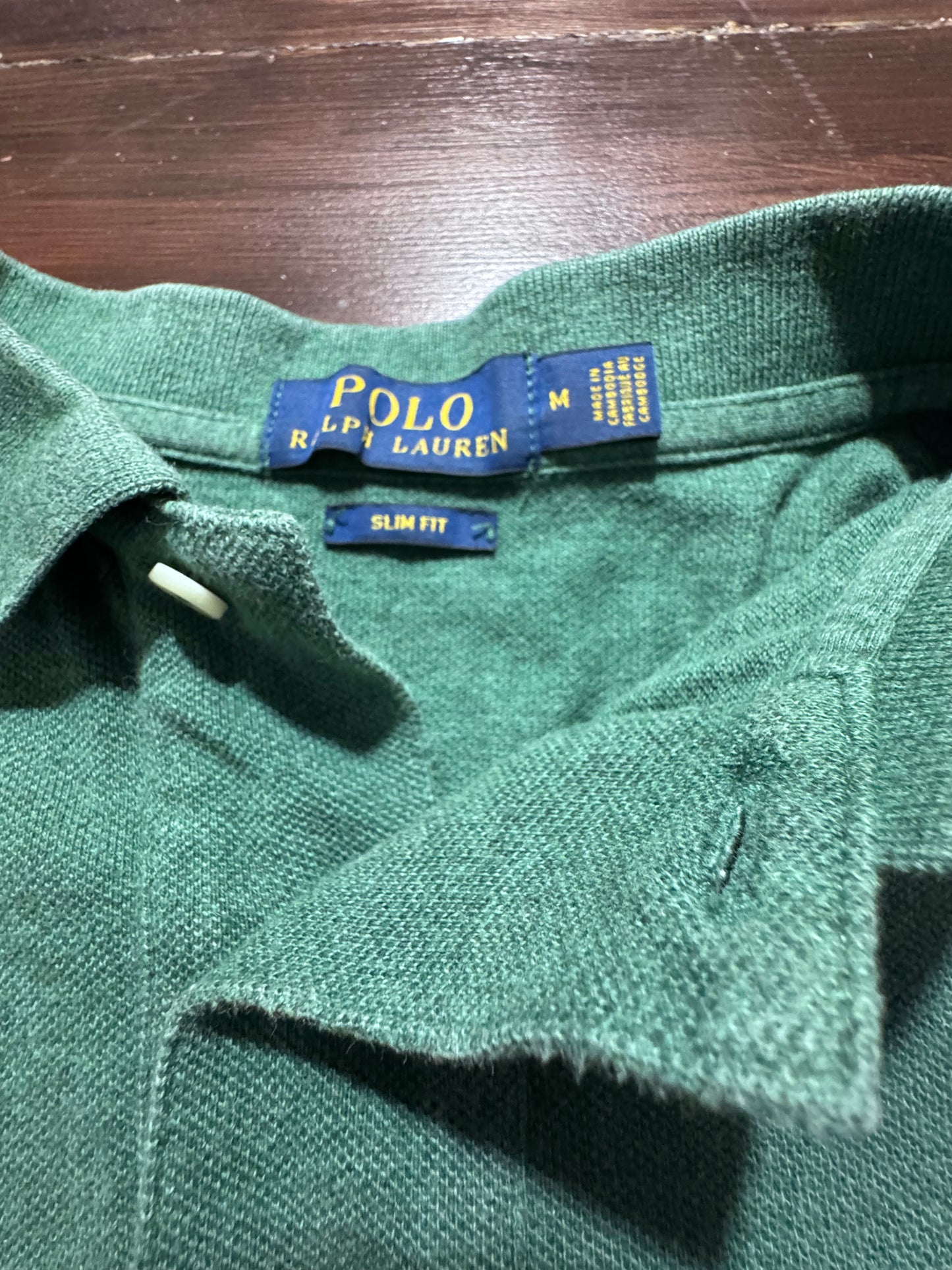 Polo Ralph Lauren Зелено Поло Размер M Slim Fit
