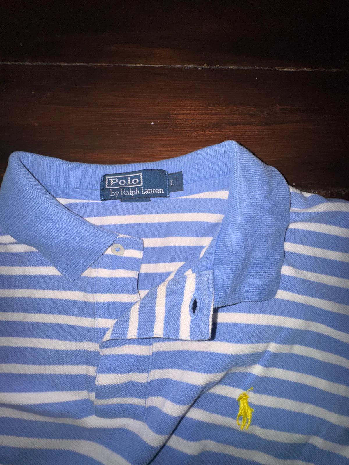Polo by Ralph Lauren Мъжка поло тениска – Синьо-бяло райе, L
