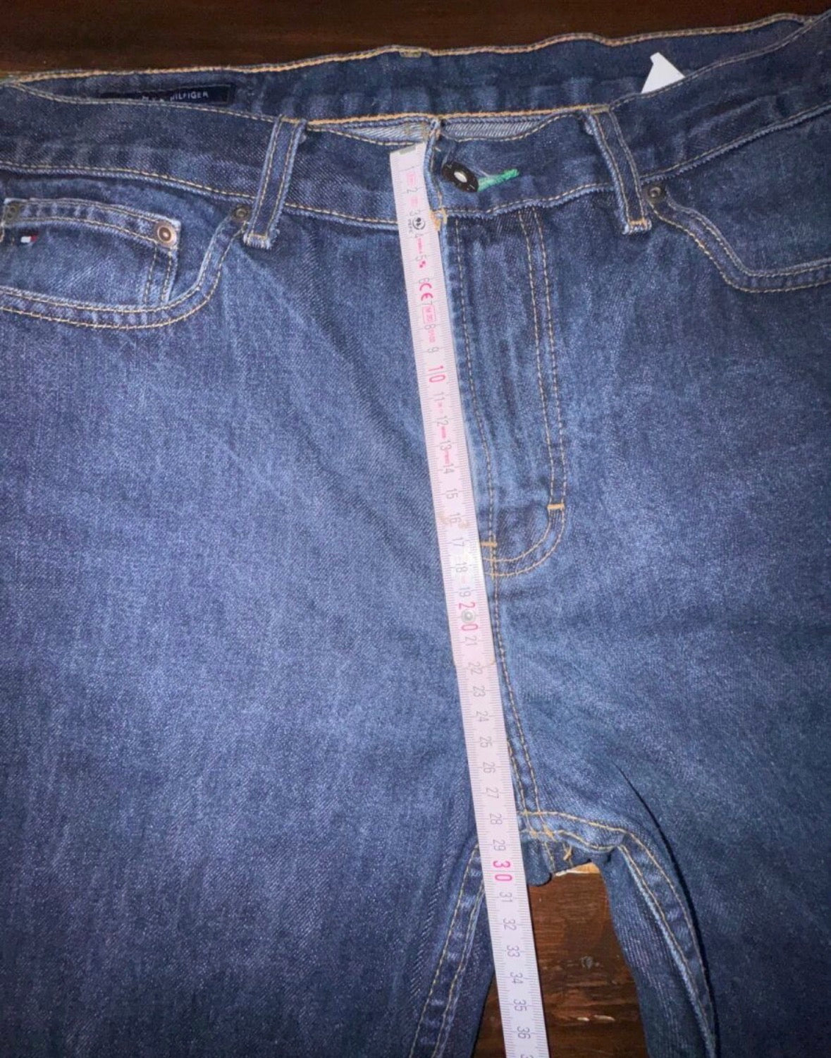 Tommy Hilfiger Мъжки дънки – Тъмен деним, Regular Fit- размер 34