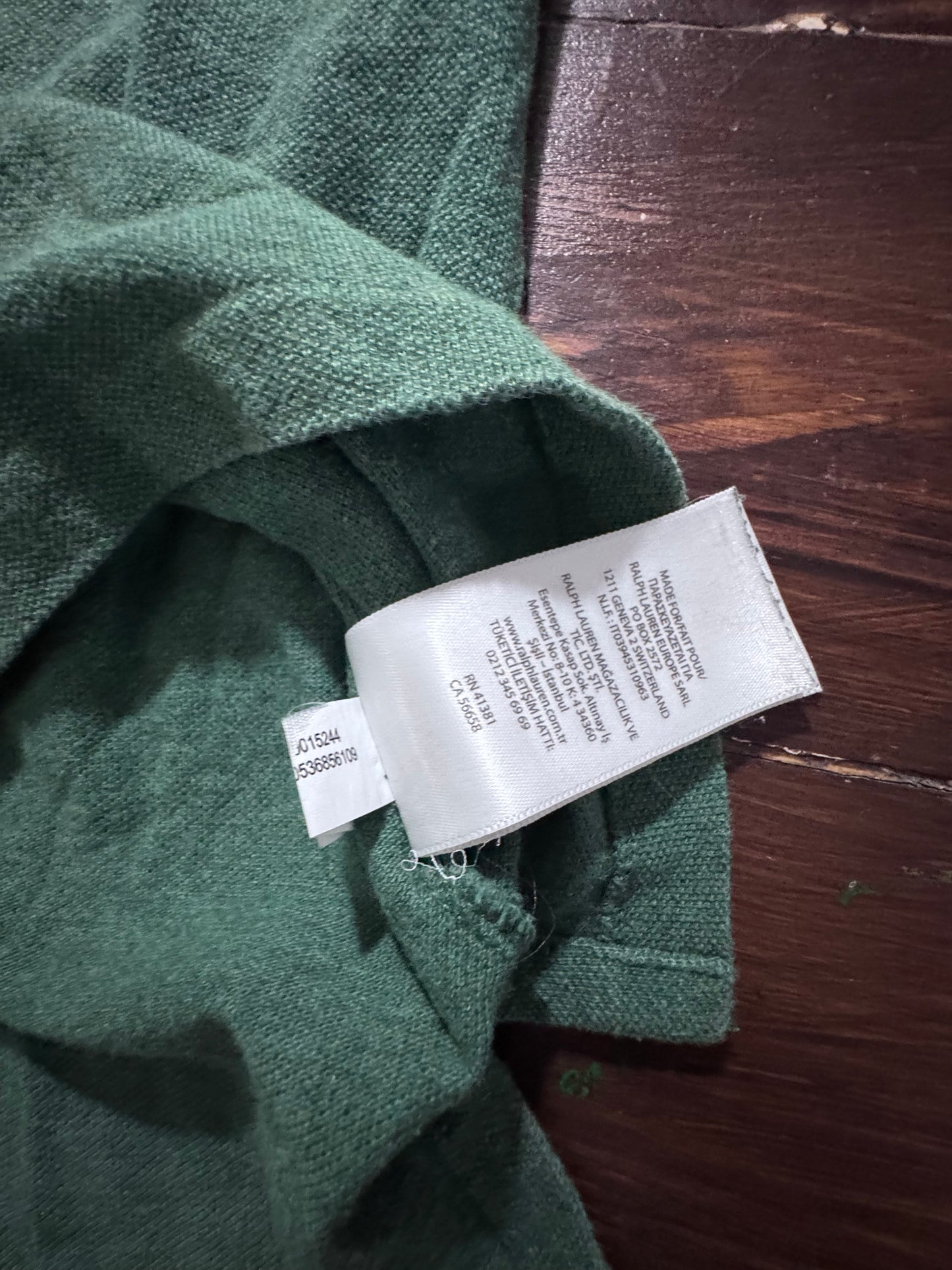 Polo Ralph Lauren Зелено Поло Размер M Slim Fit