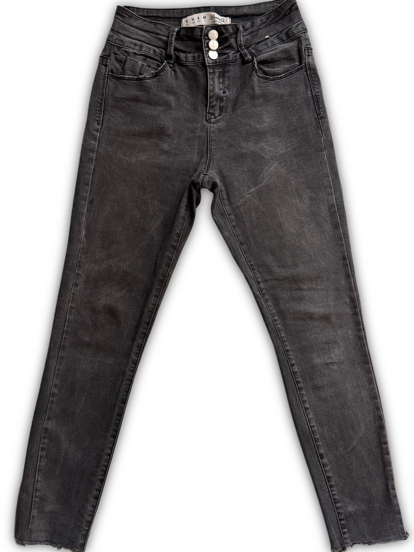 Denim Co. – Дамски дънки – Тъмносив деним – Размер 36