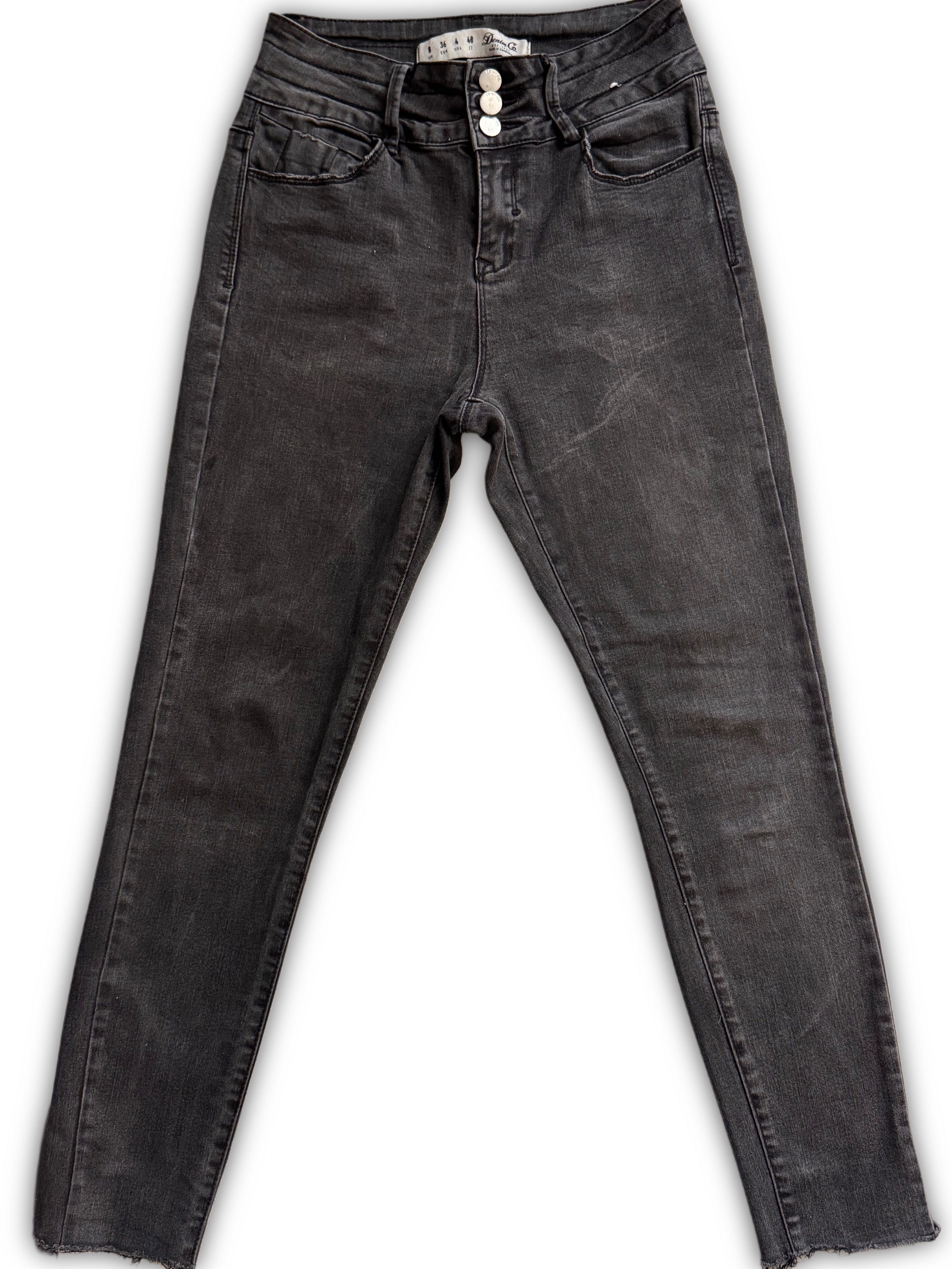 Denim Co. – Дамски дънки – Тъмносив деним – Размер 36