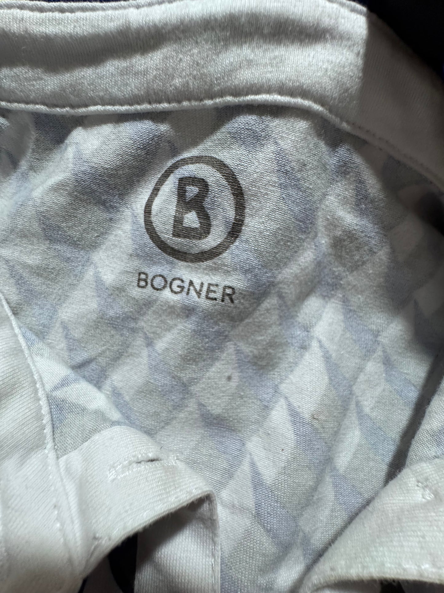 Bogner Поло XXL Геометричен Принт — Мъжка Риза Памук/Еластан