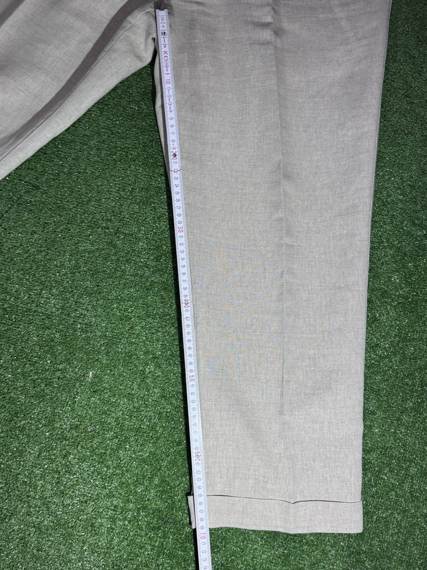 Dockers Khakis ленен панталон W36 L30 – бежов, плисета