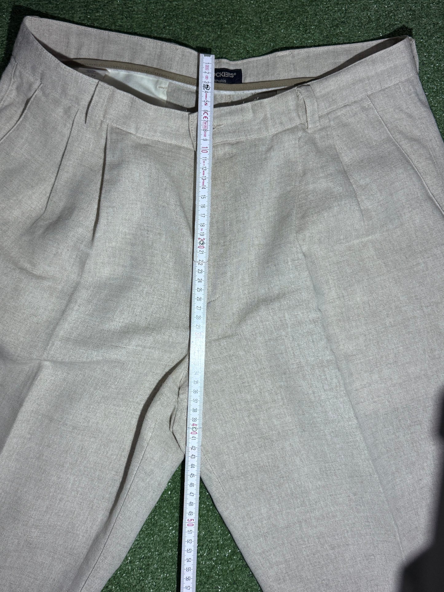Dockers Khakis ленен панталон W36 L30 – бежов, плисета