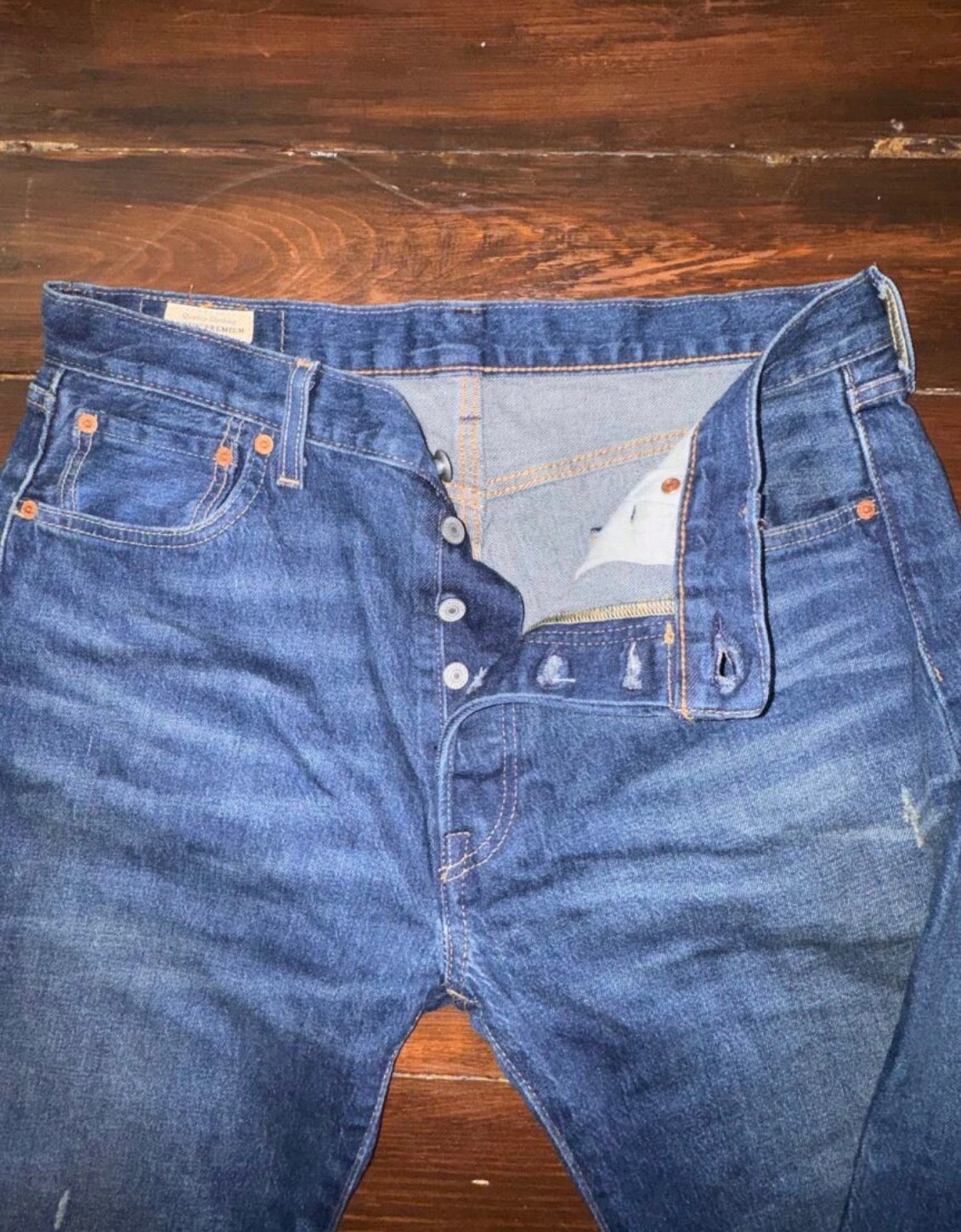 Levi’s 501 Мъжки дънки – Тъмен деним, Original Fit- размер 34
