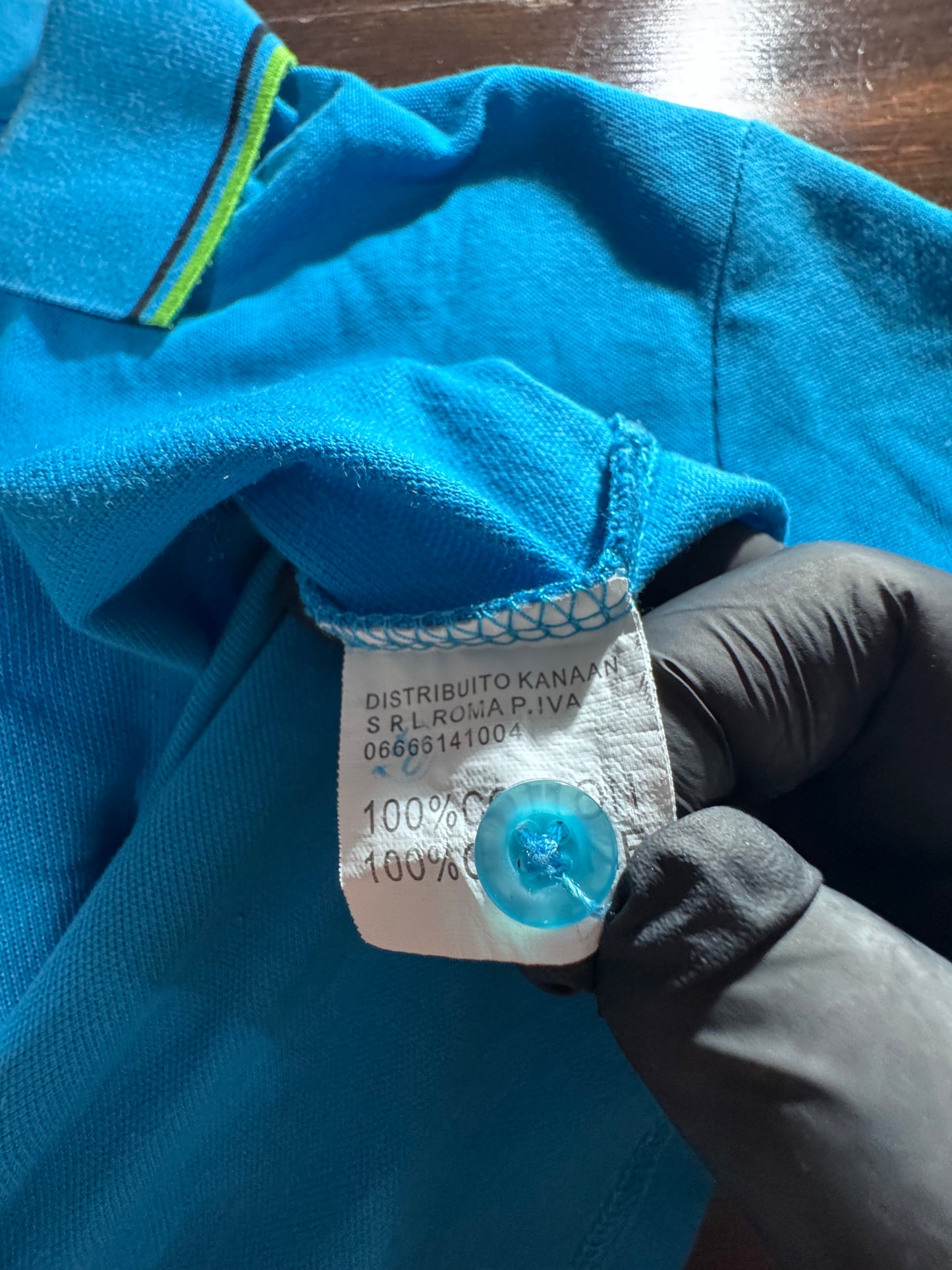 Fred Perry Синьо Поло L — Мъжка Риза с Неонов Кант