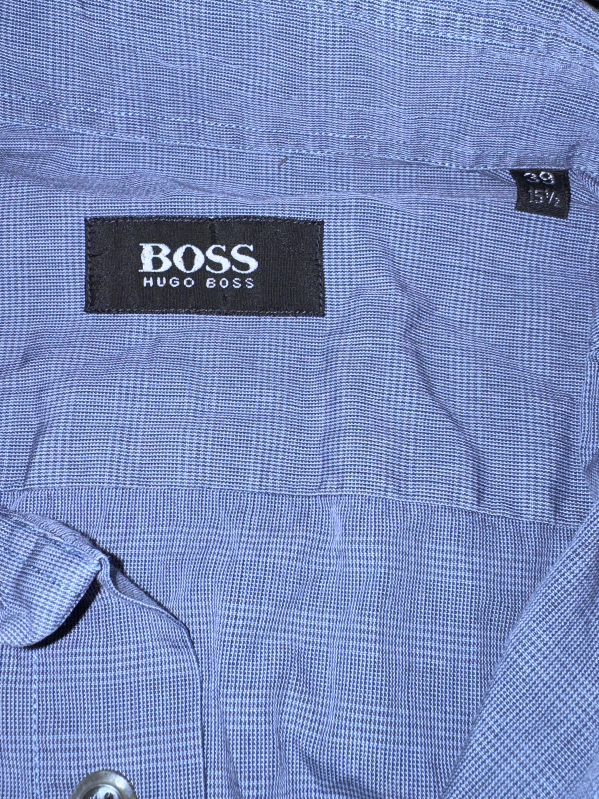 Hugo Boss Синя Риза М/L— Мъжка Официална Риза Дълъг Ръкав