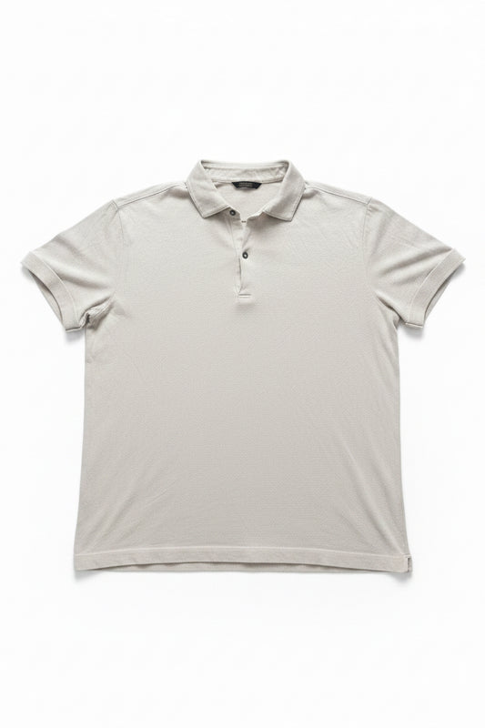 Massimo Dutti Бежово Поло Лен/Памук