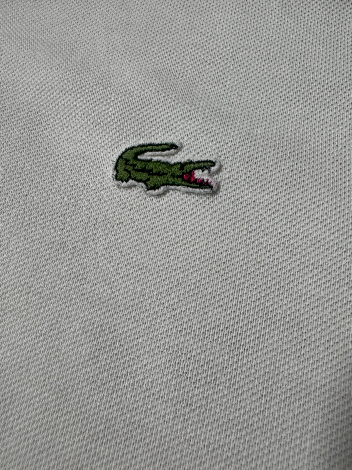 Vintage Lacoste Chemise Бяло Поло — Made in France Колекционерско