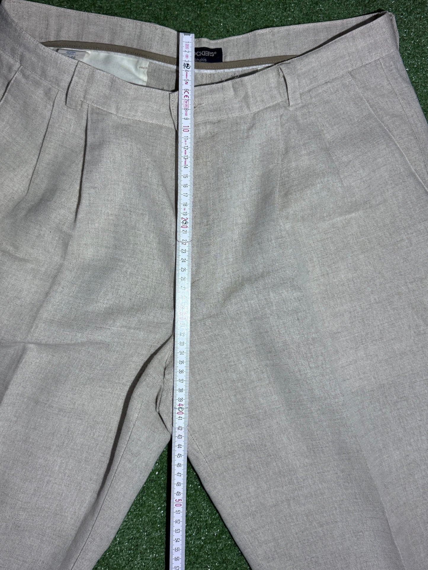 Dockers Khakis ленен панталон W36 L30 – бежов, плисета