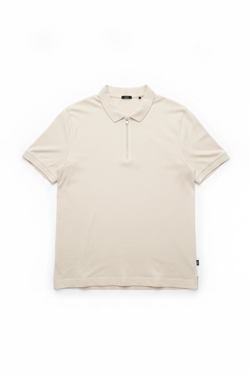 Hugo Boss Бежово Поло XL Slim Fit — Мъжка Риза с Цип