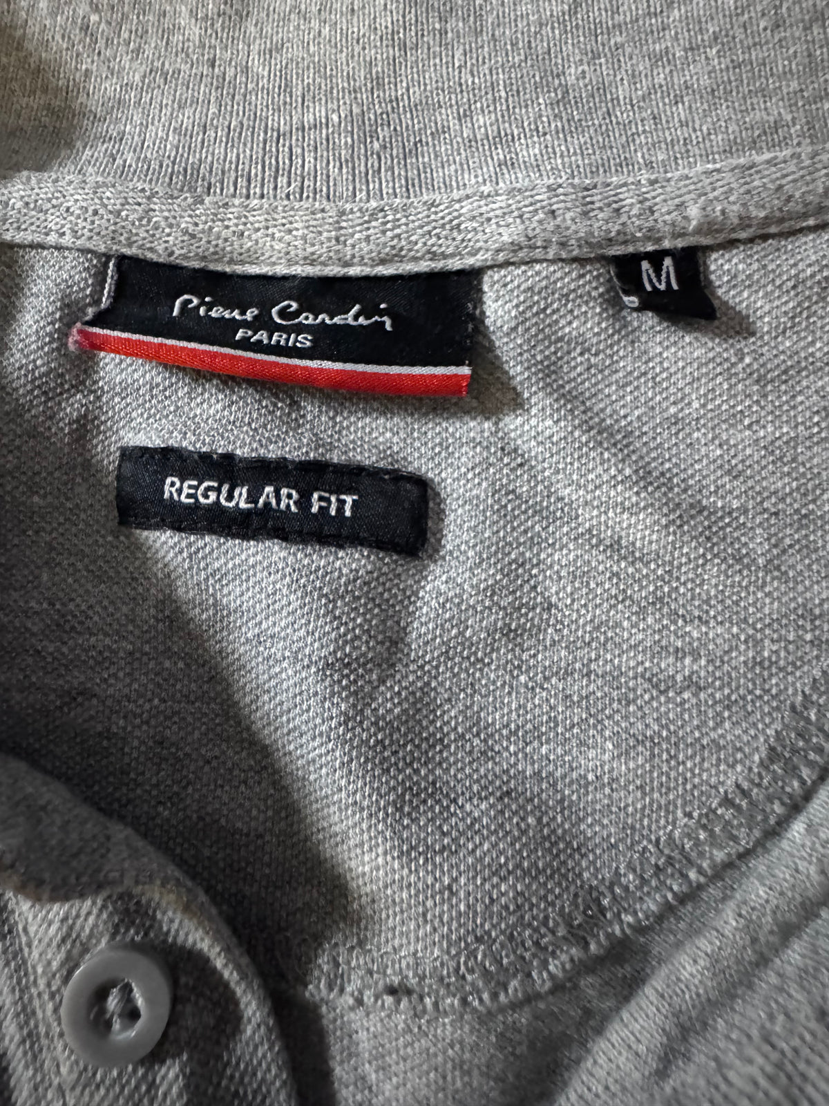 Pierre Cardin Мъжка Поло Тениска Сив Меланж Размер M Regular Fit