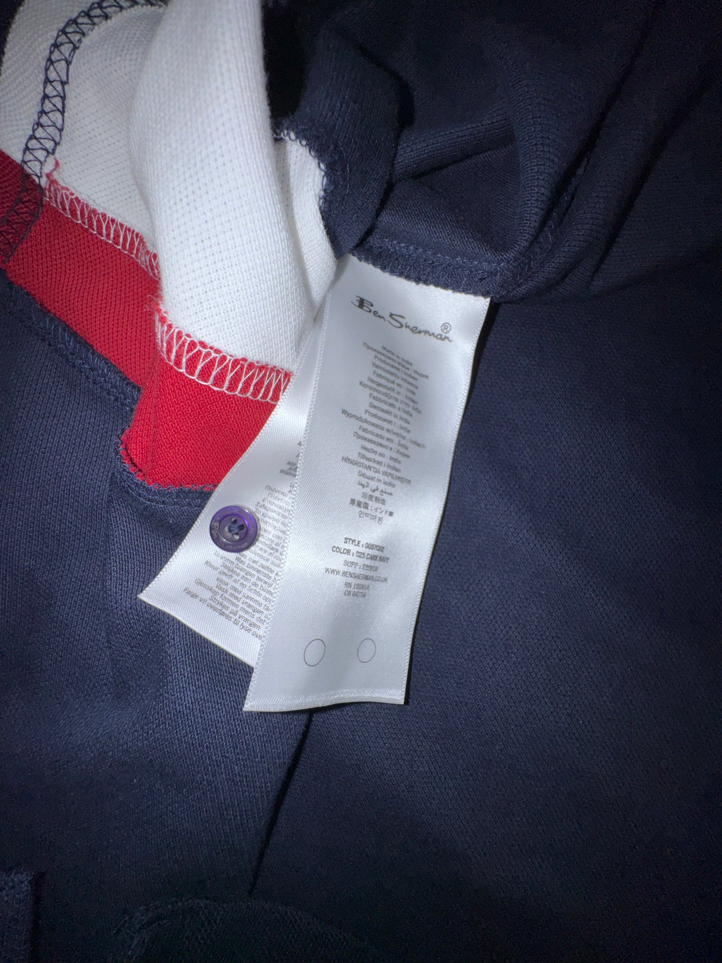 Ben Sherman поло тениска XL Тъмно синьо Mod стил