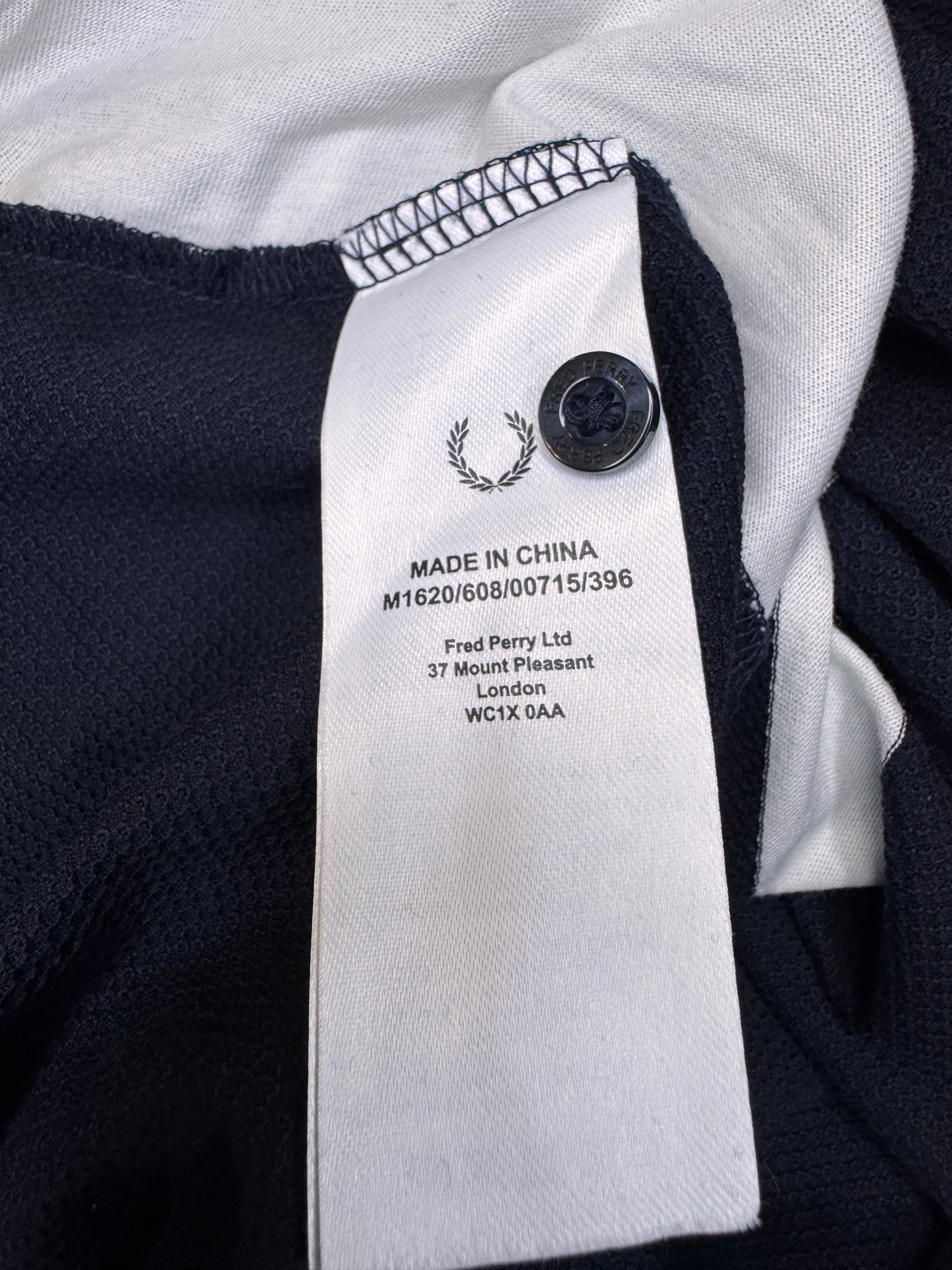 Fred Perry Vertical Stripe Polo XL Navy Pique