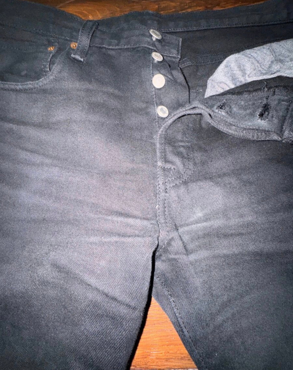 Levi’s 501 Мъжки дънки – Черни, Button Fly- размер 34