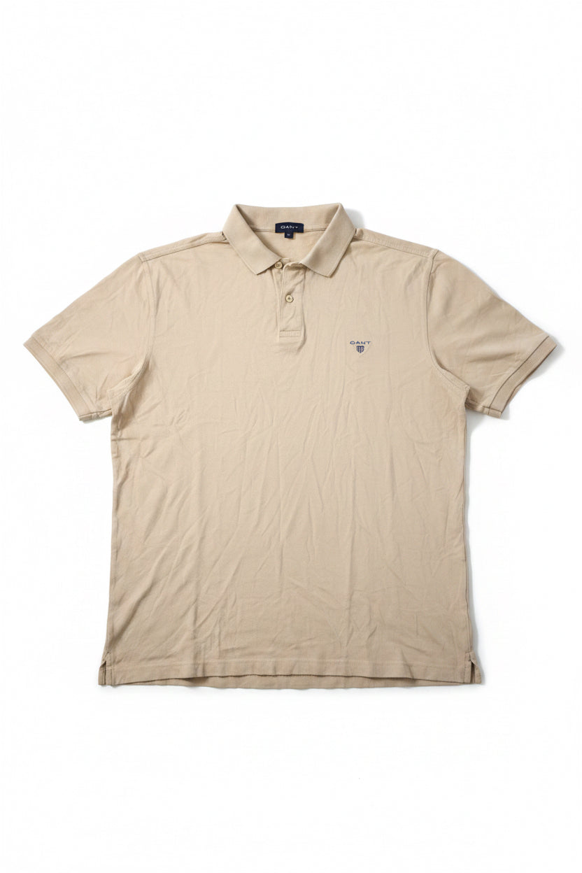 GANT Бежово Мъжко Поло XL — 100% Памук