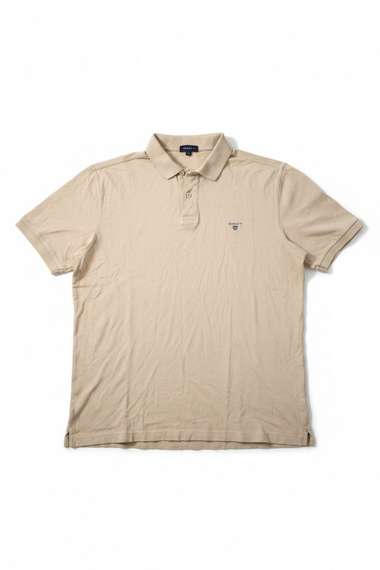 GANT Бежово Мъжко Поло XL — 100% Памук