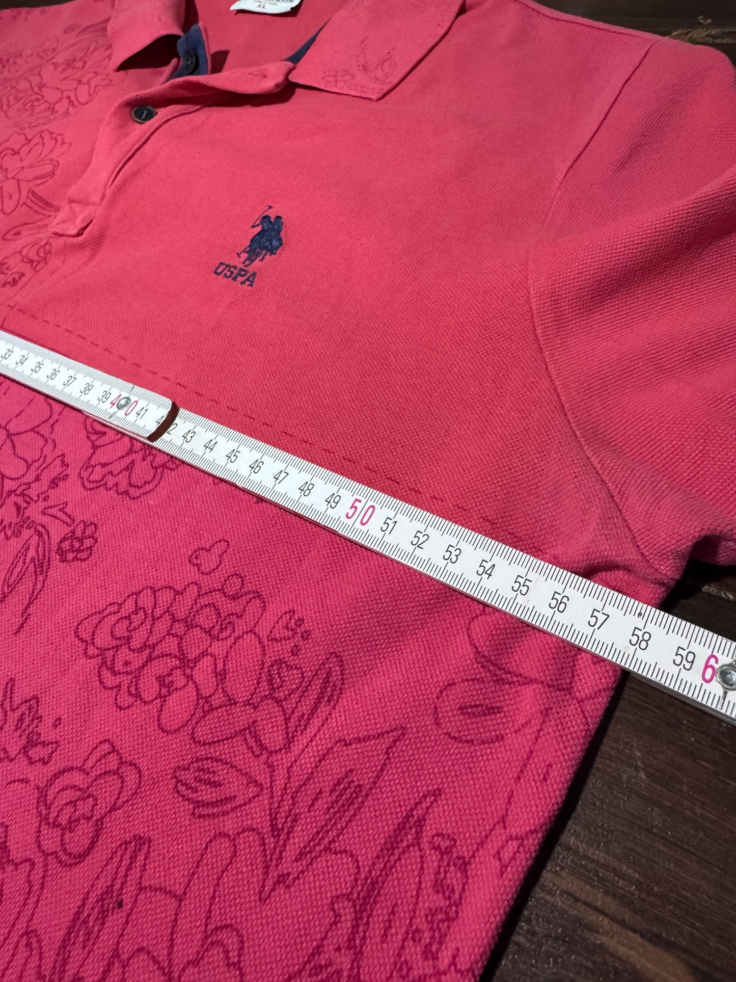 U.S. Polo Assn. Коралово Поло XL — Мъжка Риза с Флорален Принт