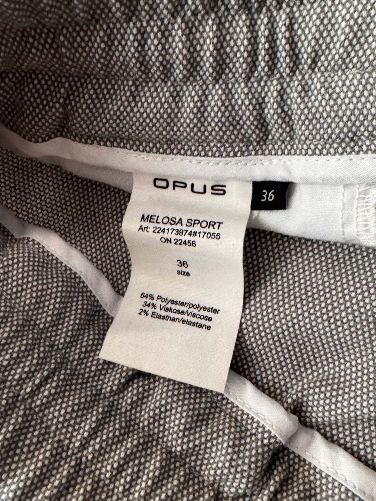 Opus – Дамски панталон Melosa Sport – Сив меланж – Размер 36