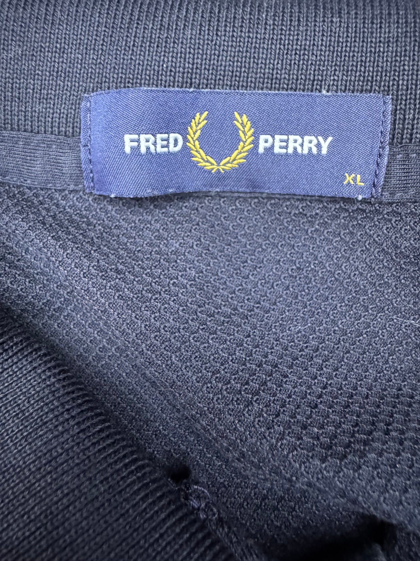 Fred Perry Vertical Stripe Polo XL Navy Pique