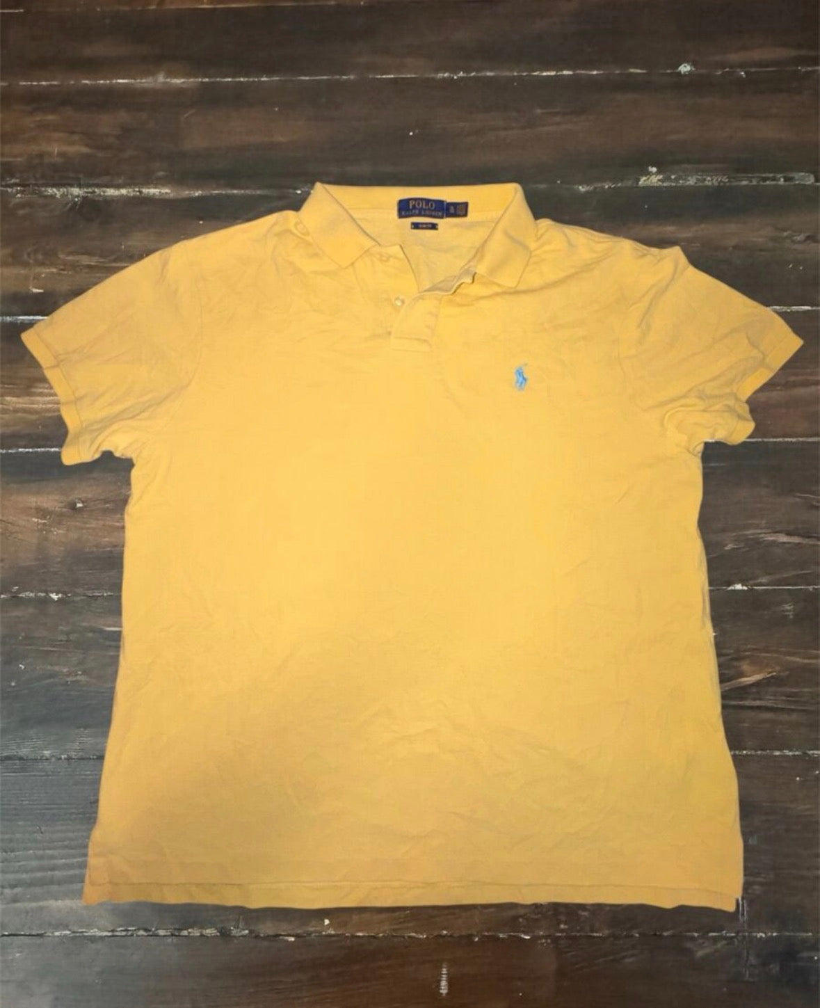 Polo Ralph Lauren Slim Fit Polo XL Жълто Vintage