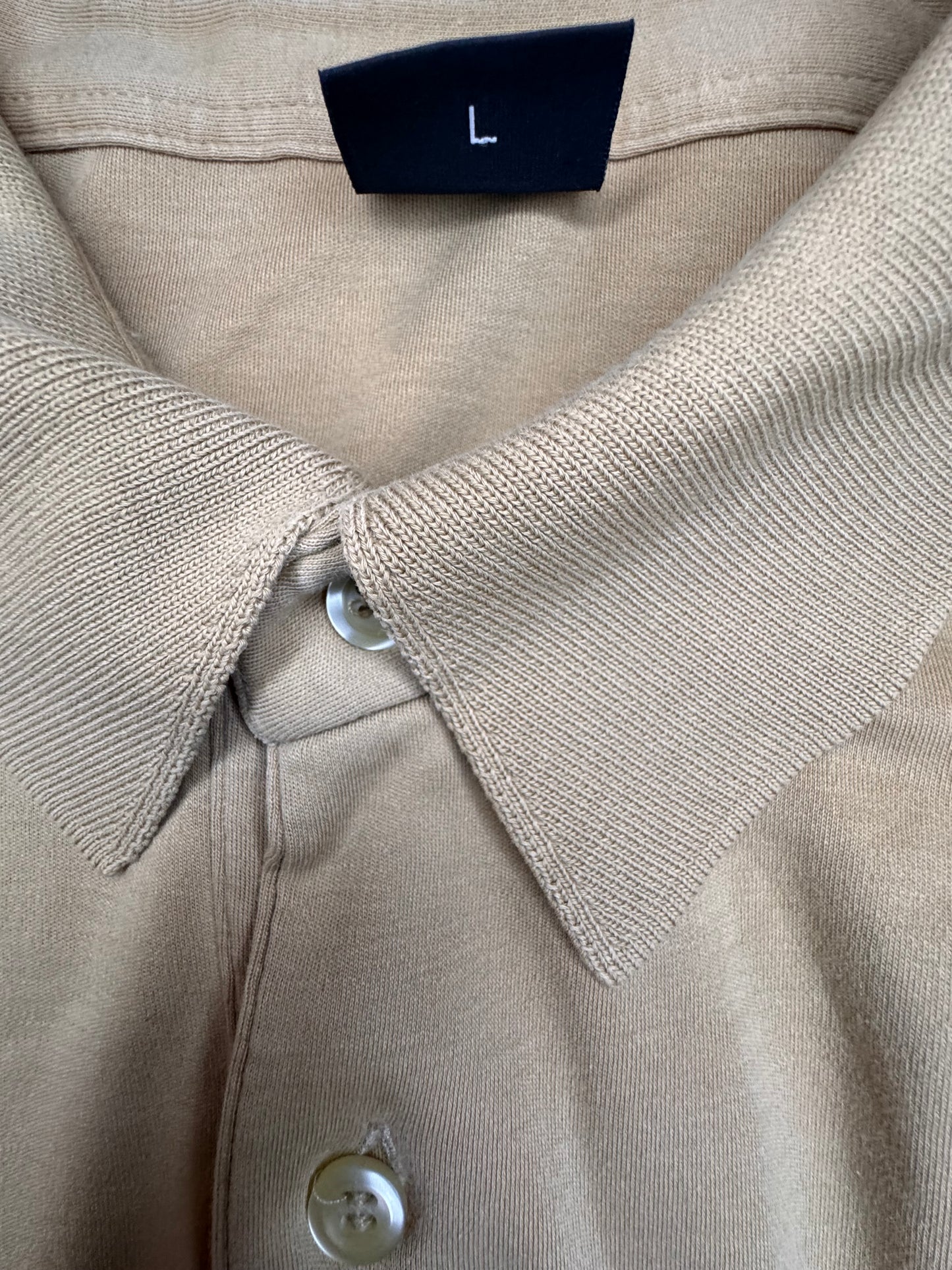 Hugo Boss Long Sleeve Polo Pima Cotton L Бежово