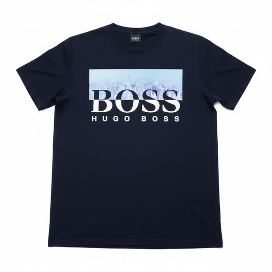 Hugo Boss Graphic Tee XL тъмносиньо City Print
