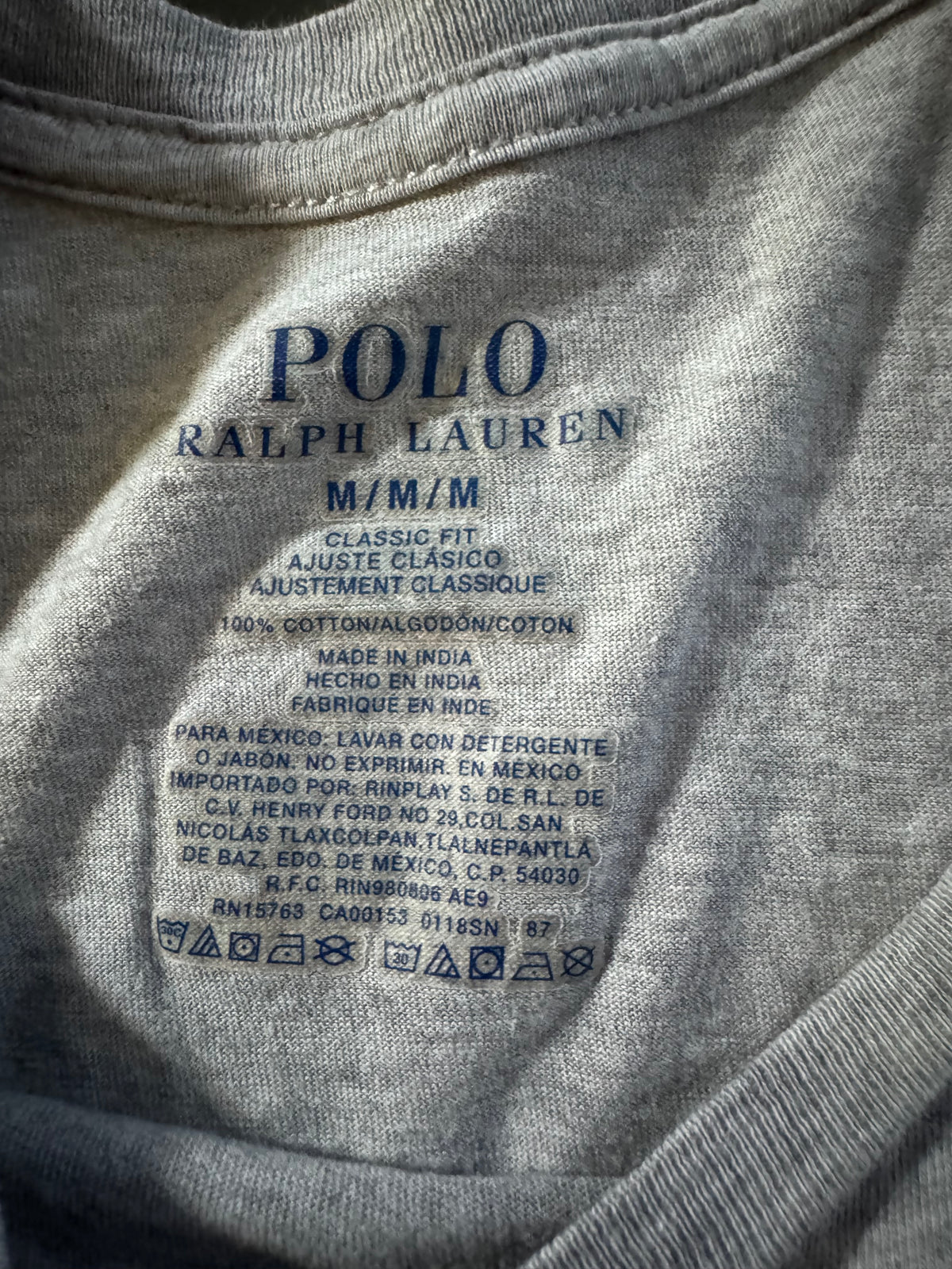 Polo Ralph Lauren Сива Меланж Тениска Размер M Classic Fit