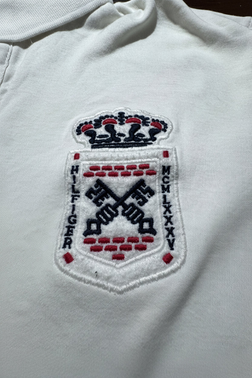 Tommy Hilfiger Бяло Поло XL Slim Fit — Мъжка Риза с Герб