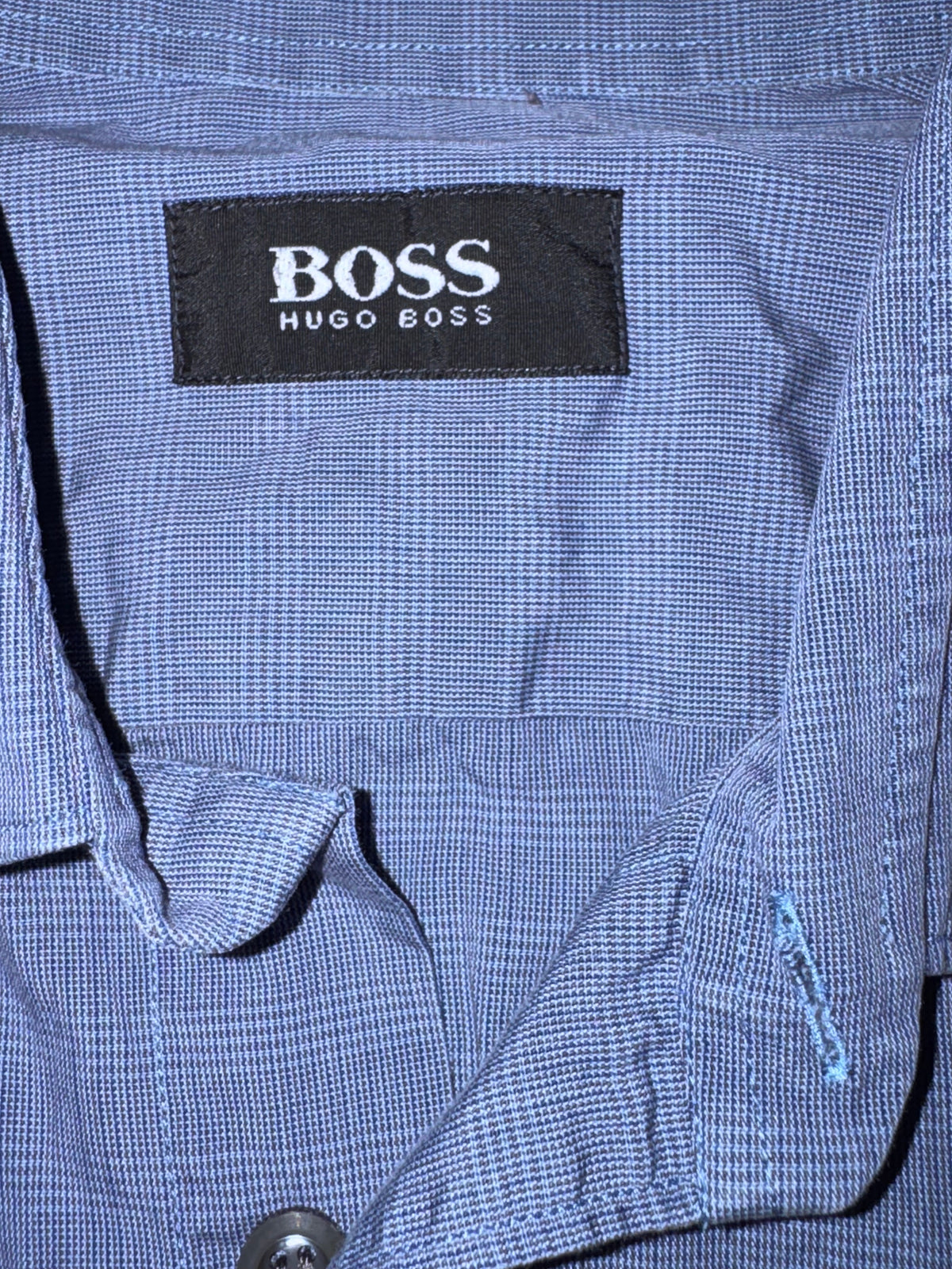 Hugo Boss Синя Риза М/L— Мъжка Официална Риза Дълъг Ръкав