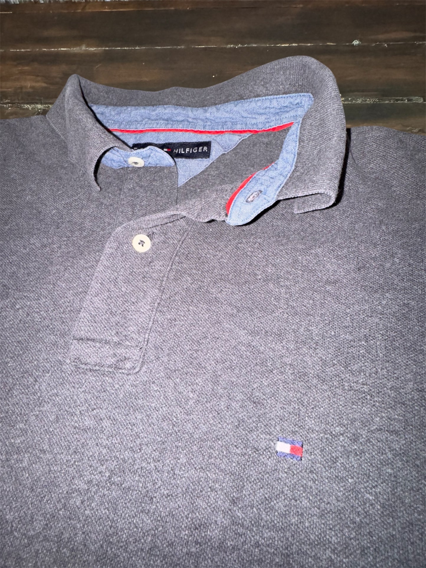 Tommy Hilfiger Long Sleeve Polo XL Vintage