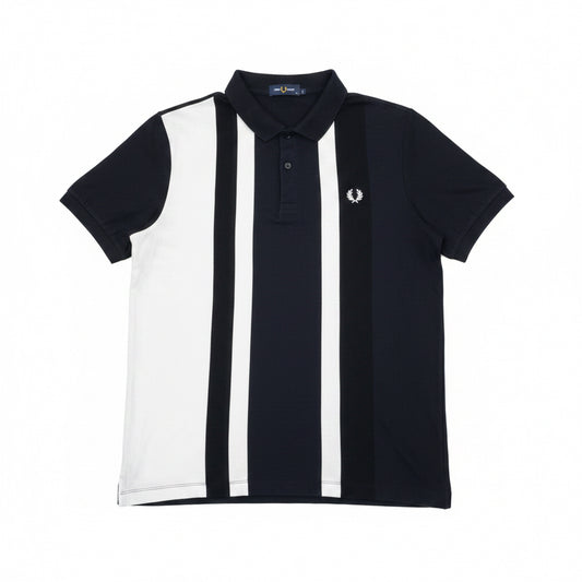 Fred Perry Vertical Stripe Polo XL Navy Pique