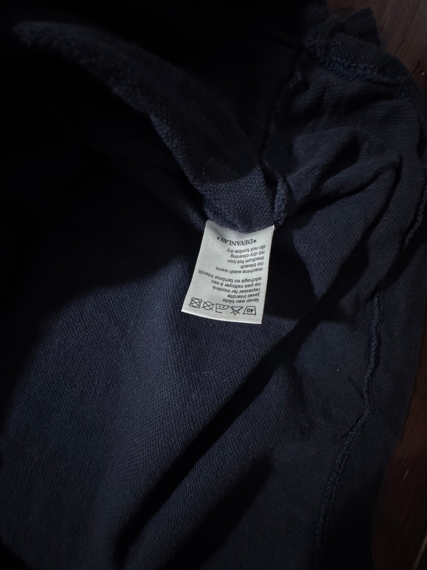 Lacoste Тъмносиньо Размер 6 / XL — Тениска с Лого Крокодил