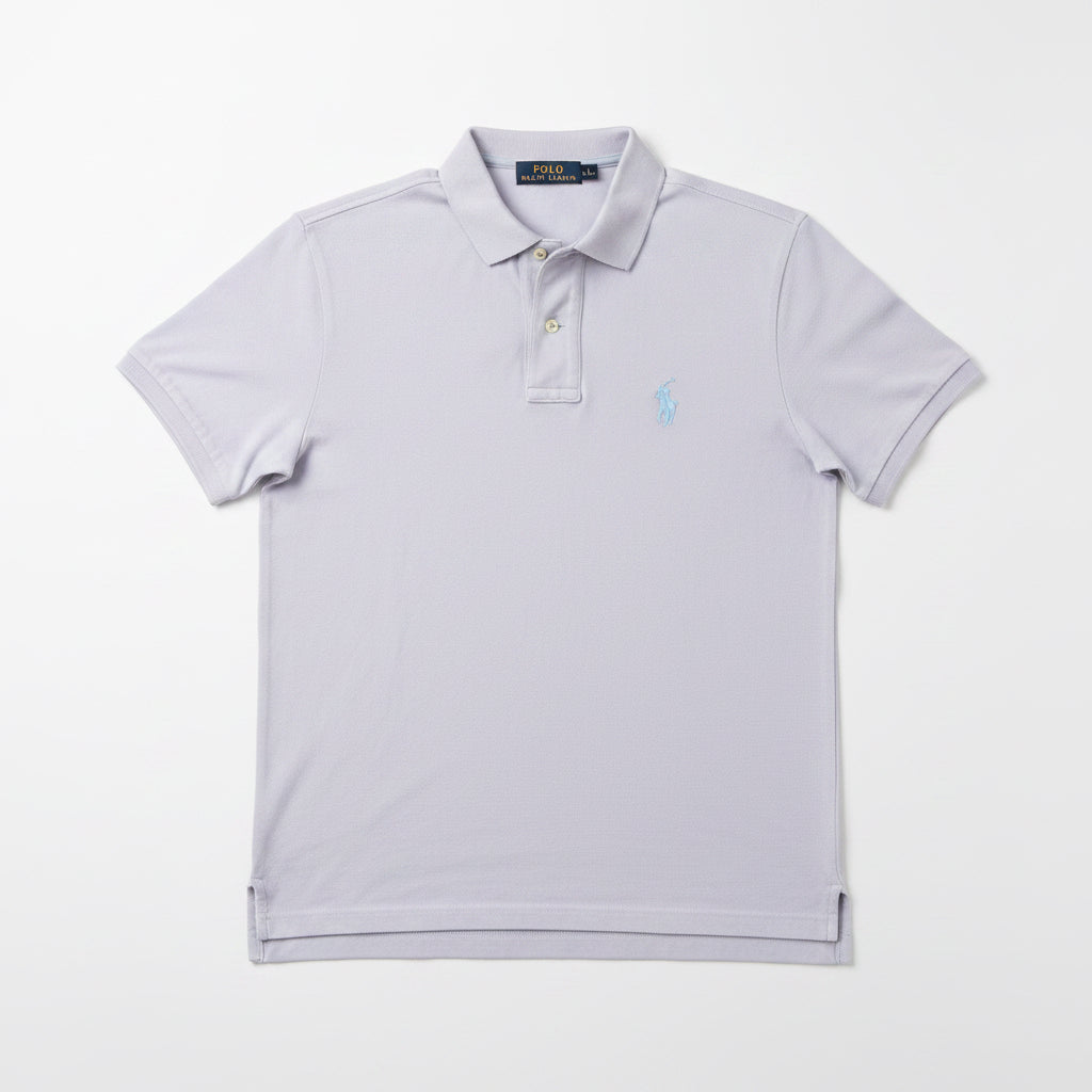 Polo Ralph Lauren Лилаво Поло L Slim Fit — Мъжка Риза 100% Памук