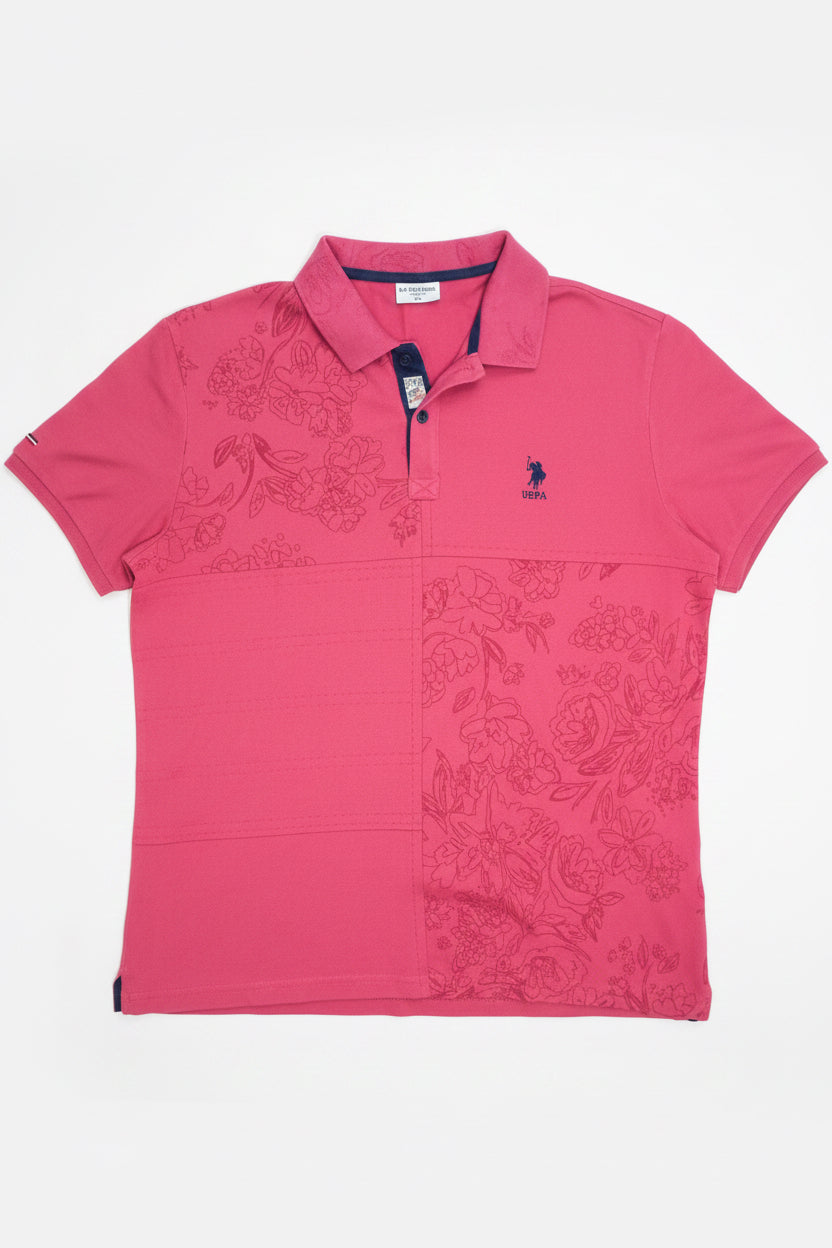 U.S. Polo Assn. Коралово Поло XL — Мъжка Риза с Флорален Принт