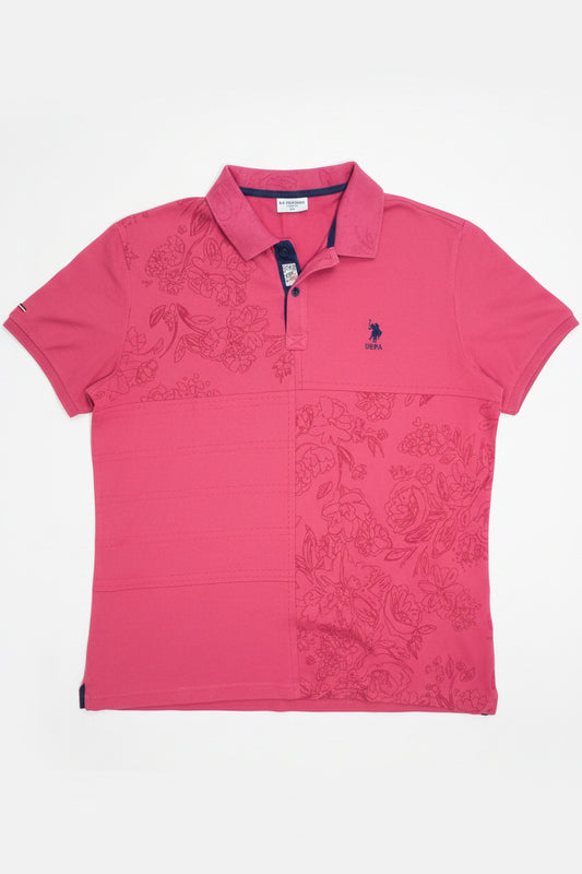 U.S. Polo Assn. Коралово Поло XL — Мъжка Риза с Флорален Принт