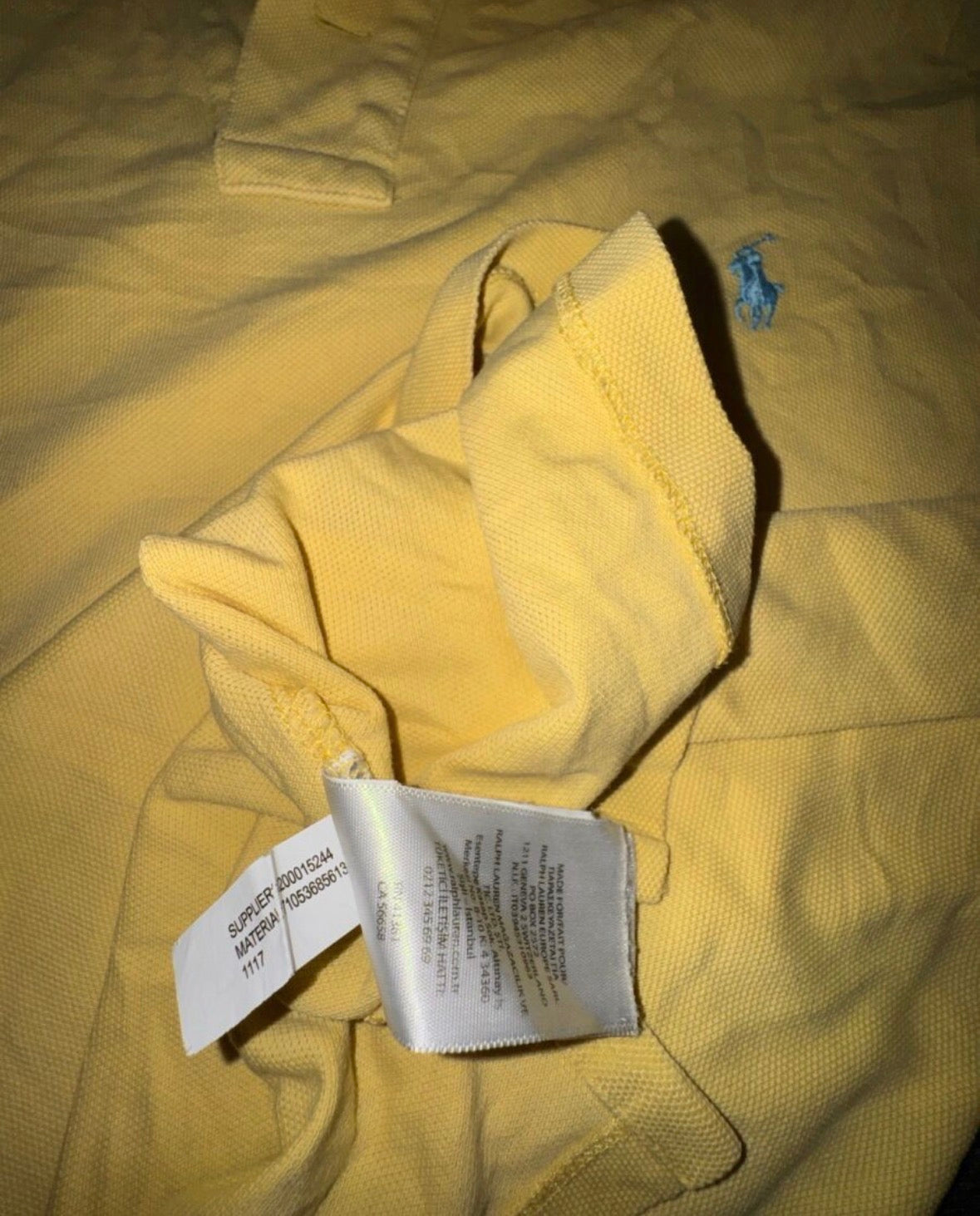 Polo Ralph Lauren Slim Fit Polo XL Жълто Vintage