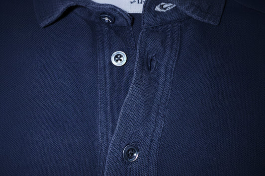 Brunello Cucinelli Луксозно Тъмносиньо Поло XL Slim Fit — Made in Italy