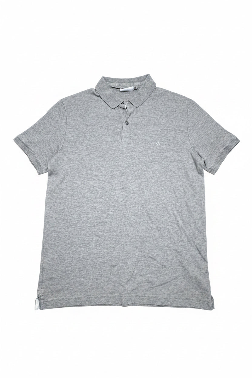 Calvin Klein Slim Fit поло тениска M Сиво-меланж