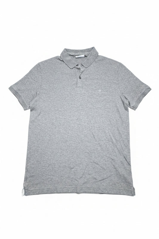 Calvin Klein Slim Fit поло тениска M Сиво-меланж